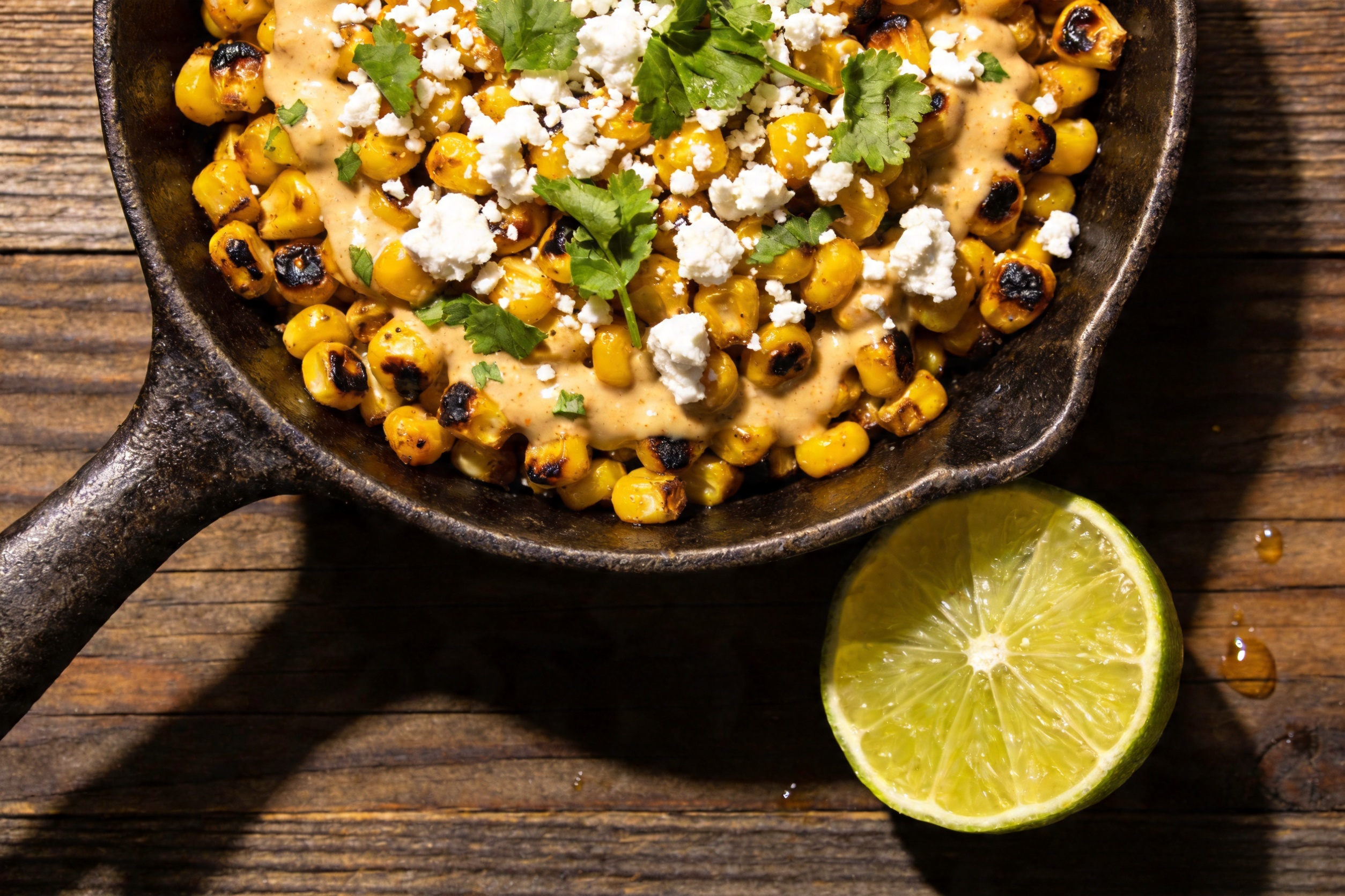 mexican-street-corn-skillet-overhead