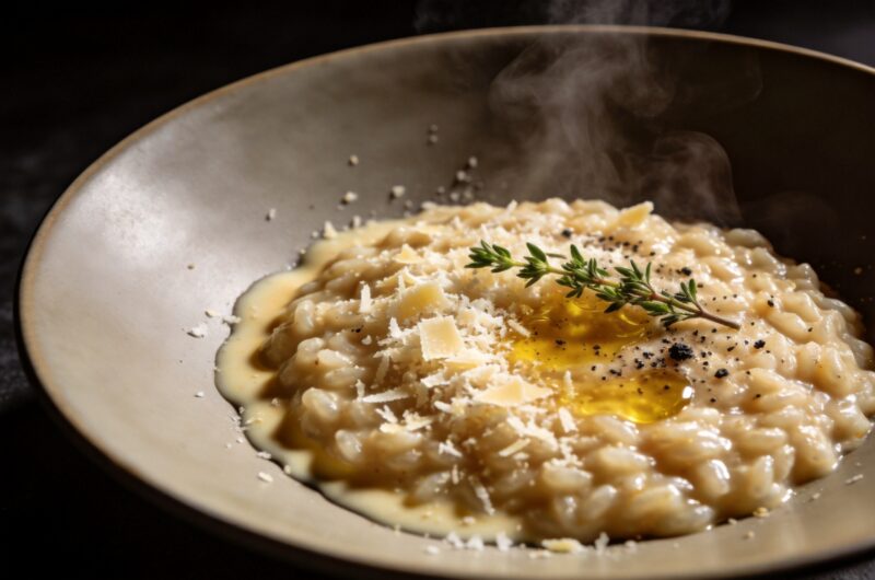 Classic Parmesan Risotto With Silky Butter Cheese Finish