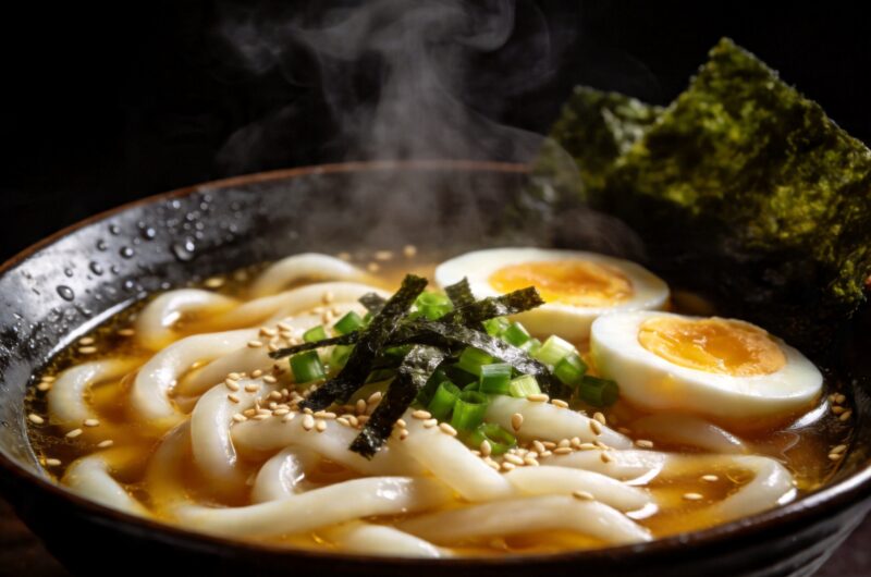 Japanese Udon Noodle Recipe with Creamy Broth Twist