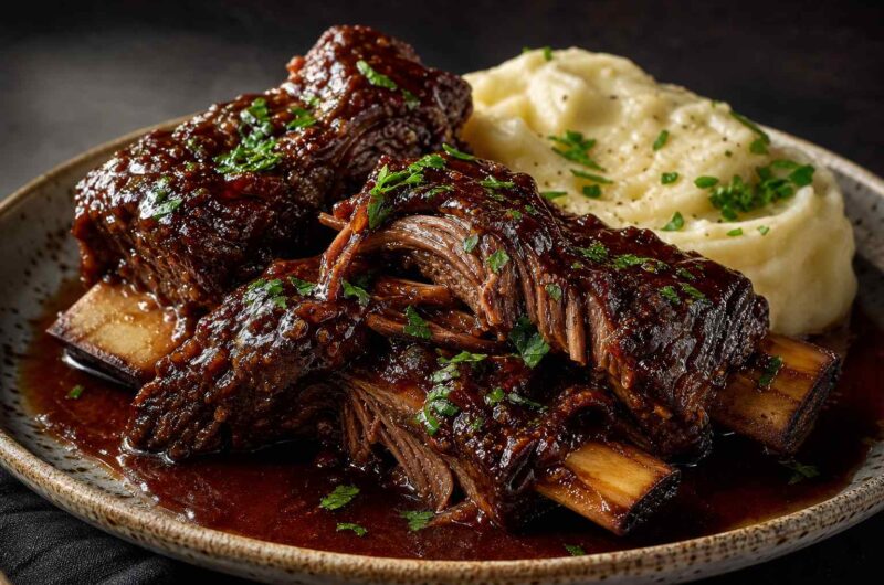 Easy Braised Beef Short Ribs With Rich Wine Sauce