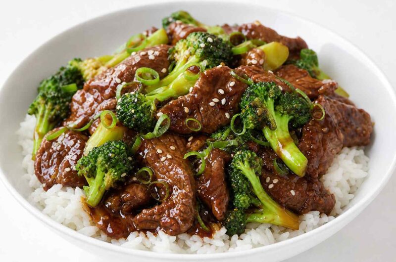 Easy Garlic Beef and Broccoli With Glossy Dark Sauce