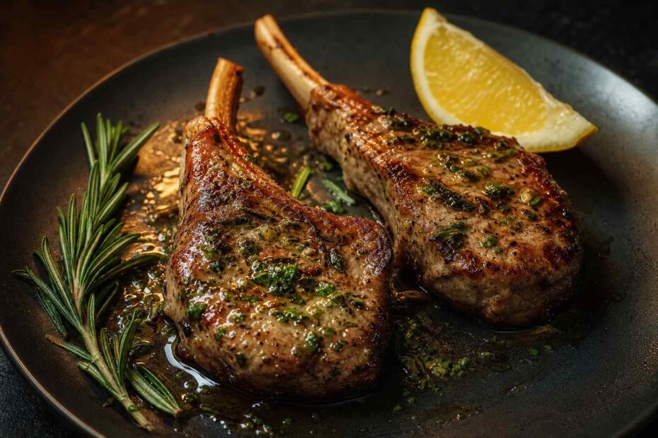 pan-seared-lamb-chops-garlic-butter-plate