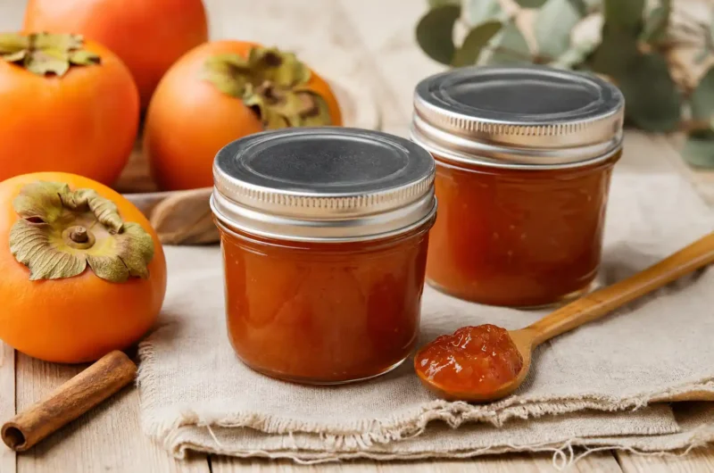 Fresh Persimmon Jam Canning Recipe for Beginners