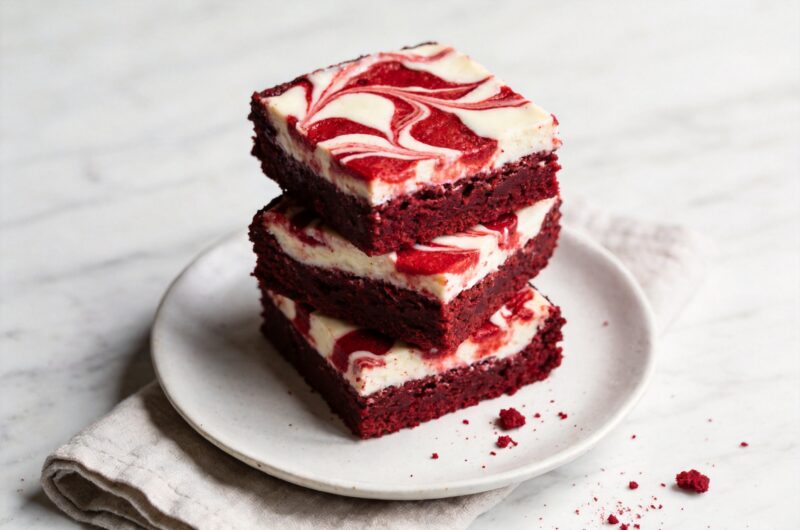 Fudgy Red Velvet Cheesecake Brownies From Scratch