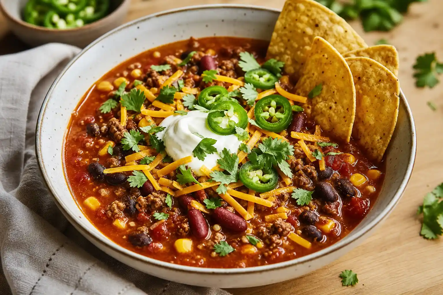 Taco Soup With Beans And Corn Recipe From Scratch