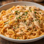 Perfect creamy-rotisserie-chicken-pasta